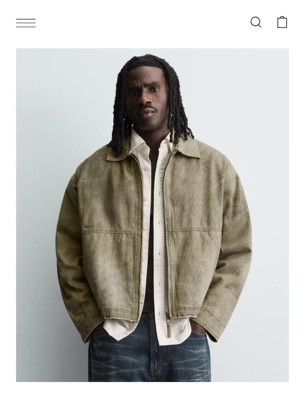 Zara Denim Bomber Jacket